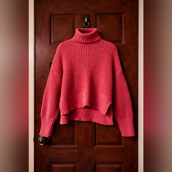 Madewell Sweaters - 🩷💚🩷Madewell Turtle Neck Cable Knit Sweater Size MA